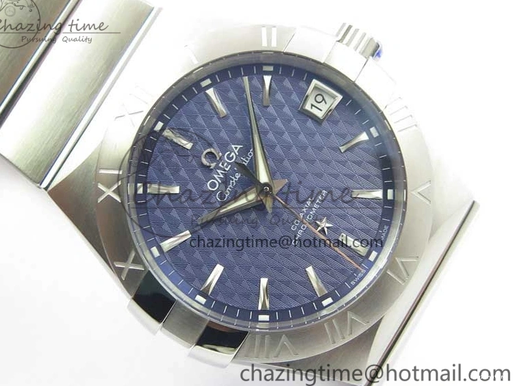 0323 SunProtective Constellation 38mm SS VSF 1:1 Best Edition Blue Textured Dial on SS Bracelet A8500 Super Clone 7917